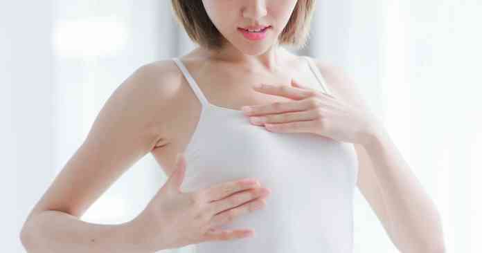 kvinnans bröst genomsnittliga