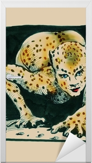 lady naken leopard